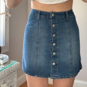 Button up jean skirt